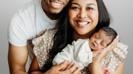 Newborn in home session in Bowie, MD